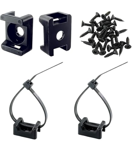 ANCOR Fascette Serracavi Standard 4'' (100 Mm), 100 Pezzi, Nere, UV Resistenti
