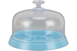 Qiilu Watch Movement Dust Cover,Watch Parts Tray for Repair & Maintenance - Transparent 6 Compartment Storage Box