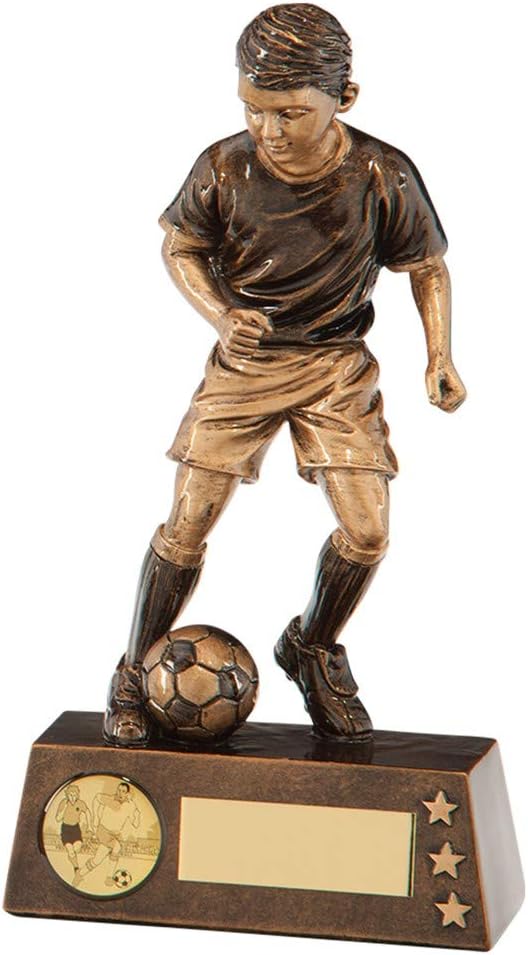 A1 PERSONALISED GIFTS Resin Protege Boy Football Figure Trophies 180mm