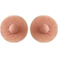 Lorilida Silicone Attachable Nipples Reusable Nipple Pasties Nipple Covers Cosplay Fake Areola for Crossdresser Breast Forms