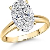 Gem Stone King 1-5 Ct IGI Certified Lab Grown Diamond in 14K Yellow Gold Solitaire Engagement Ring For Women | E-F Color | VS1-VS2 Clarity | Wedding Anniversary Gold Ring