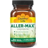 Country Life Aller-Max - Quercetin Supplements with Bromelain - Immune Support with Vitamin C, Zinc, and Botanical Blend - Certified Gluten-Free, Vegan (50 Count (Pack of 1))