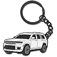 glahorse For Jeep Grand Cherokee Keychain，For Jeep Grand Cherokee Accessories 2011-2022，metal Keychain