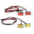 INJORA RC LED Lamp Rectangular Turn Signal Light for 1/8 1/10 RC Crawler Car Upgrade,2PCS