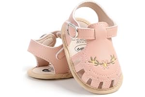 Jtvznmi Infant Baby Boys Girls Sandals Newborn Crib Shoes First Walkers Prewalkers Shoes Baby Summer Dress Beach Flat Shoes