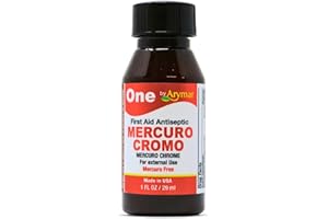 Arymar Mercuro Chrome Antiseptic Solution 1 fl oz. First Aid Topical Liquid for Minor Cuts, Scrapes & Burns