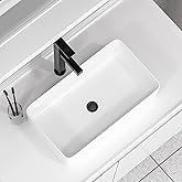 Sarlai 19x15 Modern Bathroom Vessel Sink Rectangle Above White - View #2
