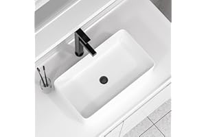 Rectangular Vessel Sink - Fulorni 24"x14" Bathroom Vessel Sink Large Rectangular Above Counter White Ceramic Porcelain Vanity Sink Basin