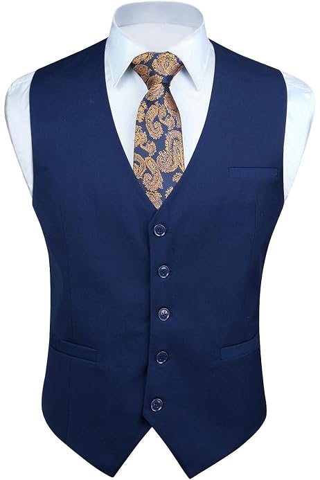 Vestido De Hombre Chaleco 5 Botones V Cuello Dominican