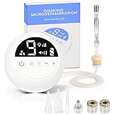 Pro Cordless Microdermabrasion Machine, Beauty Star Portable Facial Pore Vacuum Tool for Blackhead Removal, Glowing Skin, 3 Diamond Tips & 9-Setting Suction, Home and Salon Use