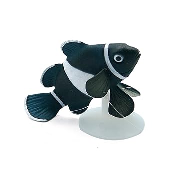 Dimart Black White Fluorescent Cute Little Clown Fish Aquarium