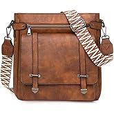 Lowille Fashion Crossbody Bag For Women Shoulder Bag Soft PU Leather Handbags Purses Multi Messenger Bag Tote