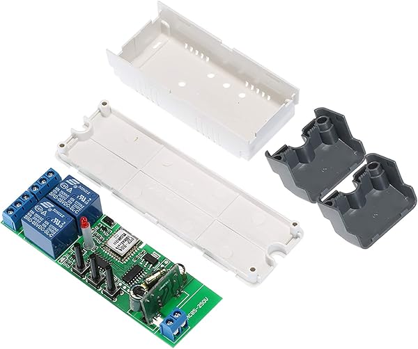 Adaskala eWeLink Smart WiFi Switch Mdulo Universal 2CH AC85 250V Switch Wireless Timer Phone App Control Remoto Compatible con Amazon Alexa Google Home Control de Voz para Smart Home