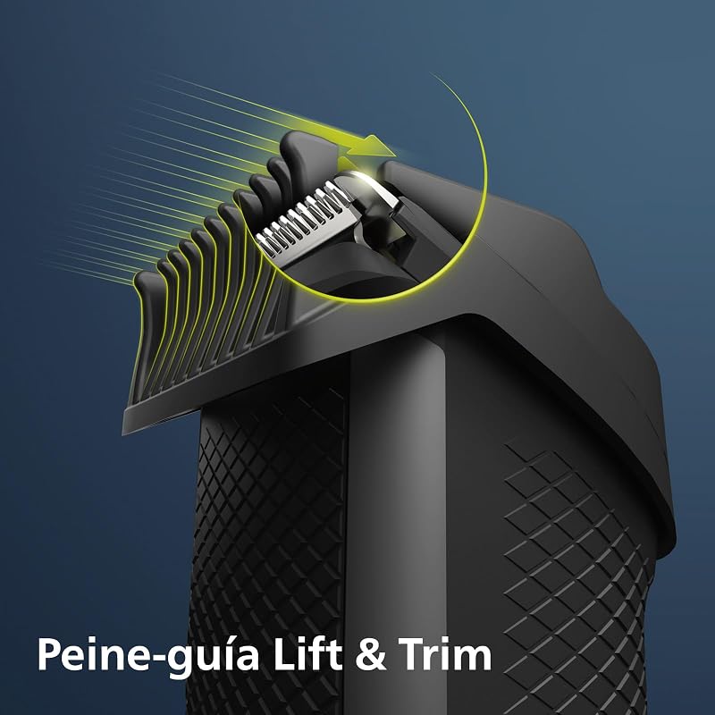 Recortadora de Barba Serie 3000 Para Hombres, 20 Posiciones de Longitud, Lift & Trim, Con Recortador de Precisión. 90 minutos de autonomia, Inalambrico,, BT3238/15, Azul Metal — foto 2 de 6