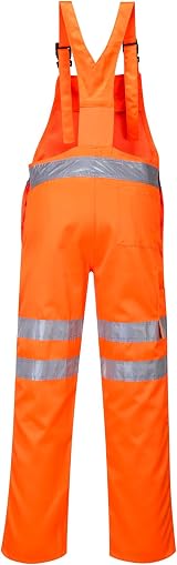 Portwest Hi-Vis Bib Brace RIS Orange XXL Rail Industry Workwear view 4