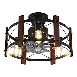 18in Industrial Ceiling Fan with Light Remote