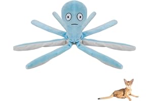 Andiker Catnip Toys for Cats, 10.63 in Octopus Plush Cat Toy with Catnip Crinkle Paper Interactive Cat Toys for Indoor Cats (