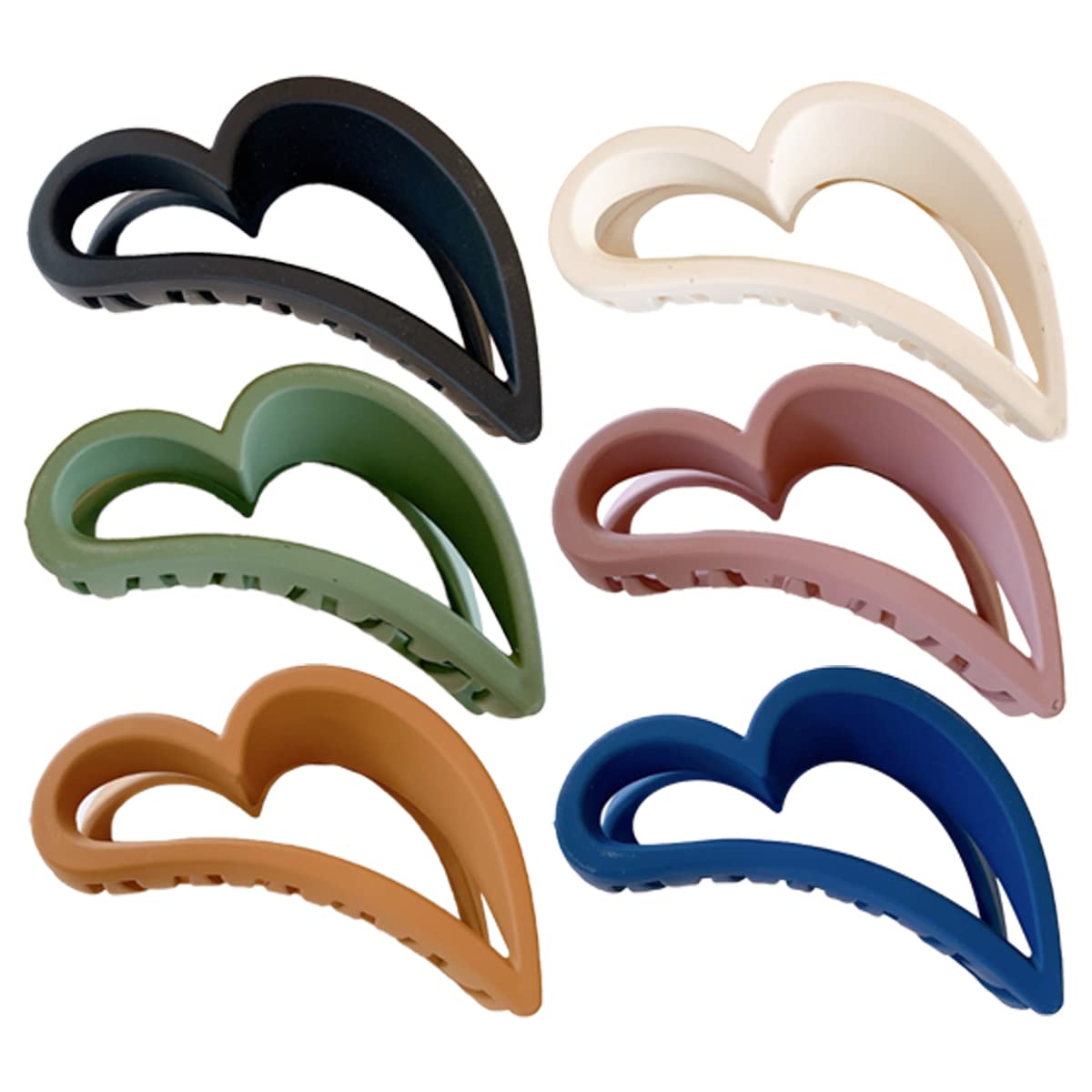 6 Pcs Hair Matte Claw Clips Non-slip Large Strong Hold Hair Claw Clips Acrylic Hair Catch Barrettes Jaw Hair Clips For Women and Girls