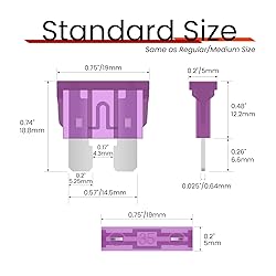 (25Pcs) 35 Amp Standard Car Fuses, 35A Automotive