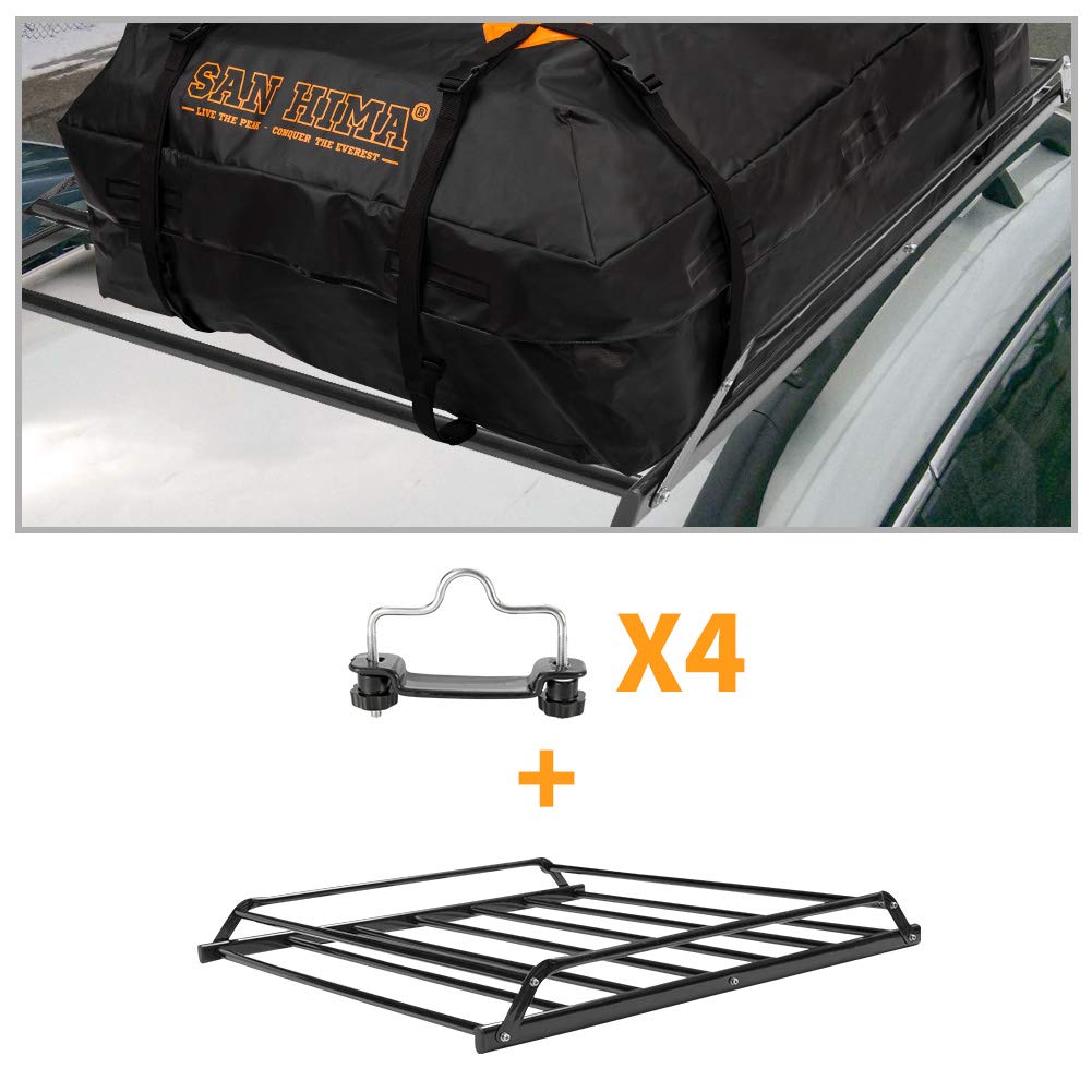 Rooftop Cargo Basket Roof Top Luggage Carrier Rack Hauling Luggage 38