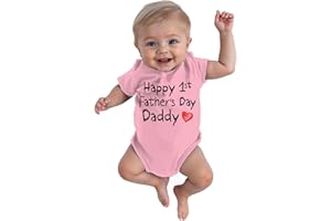 Tstars Happy Father's Day Daddy-First Father's Day Bodysuit-Gift for New Dad-Newborn Infant Outfit Boy or Girl Size 3M-24M