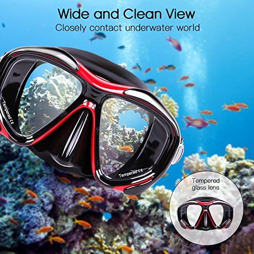 Teamyo Teyo Diving Mask, Scuba Diving Mask for Snorkeling Freediving Diving Panoramic Dive Mask