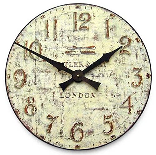 Roger Lascelles Clock, Cream, 36 cm