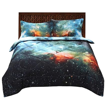 Amazon Com Babycare Pro 3d Galaxy Comforter Sets Full Size For