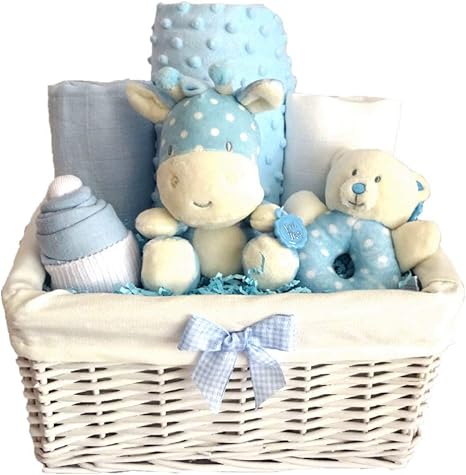 Cesta de regalo de lujo para bebés, regalo para baby shower para niño: Amazon.es: Bebé