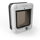 Cat Mate Microchip Activated Cat Flap, For Cats and Small Dogs, Easy Installation in UPVC Doors, Glass, and Wooden Doors - White