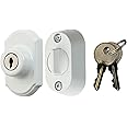 Ideal Security Keyed Deadbolt for Storm and Screen Doors, White