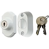 Ideal Security Model 703 Keyed Deadbolt for Storm and Screen Doors, White