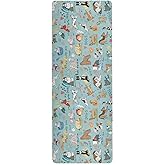 Different Dogs Yoga Mat Non Slip Natural Rubber Fitness Exercise Mat for Home Workout Gym Stretching Pilates Mats with Carrying Bag 71" x 26"