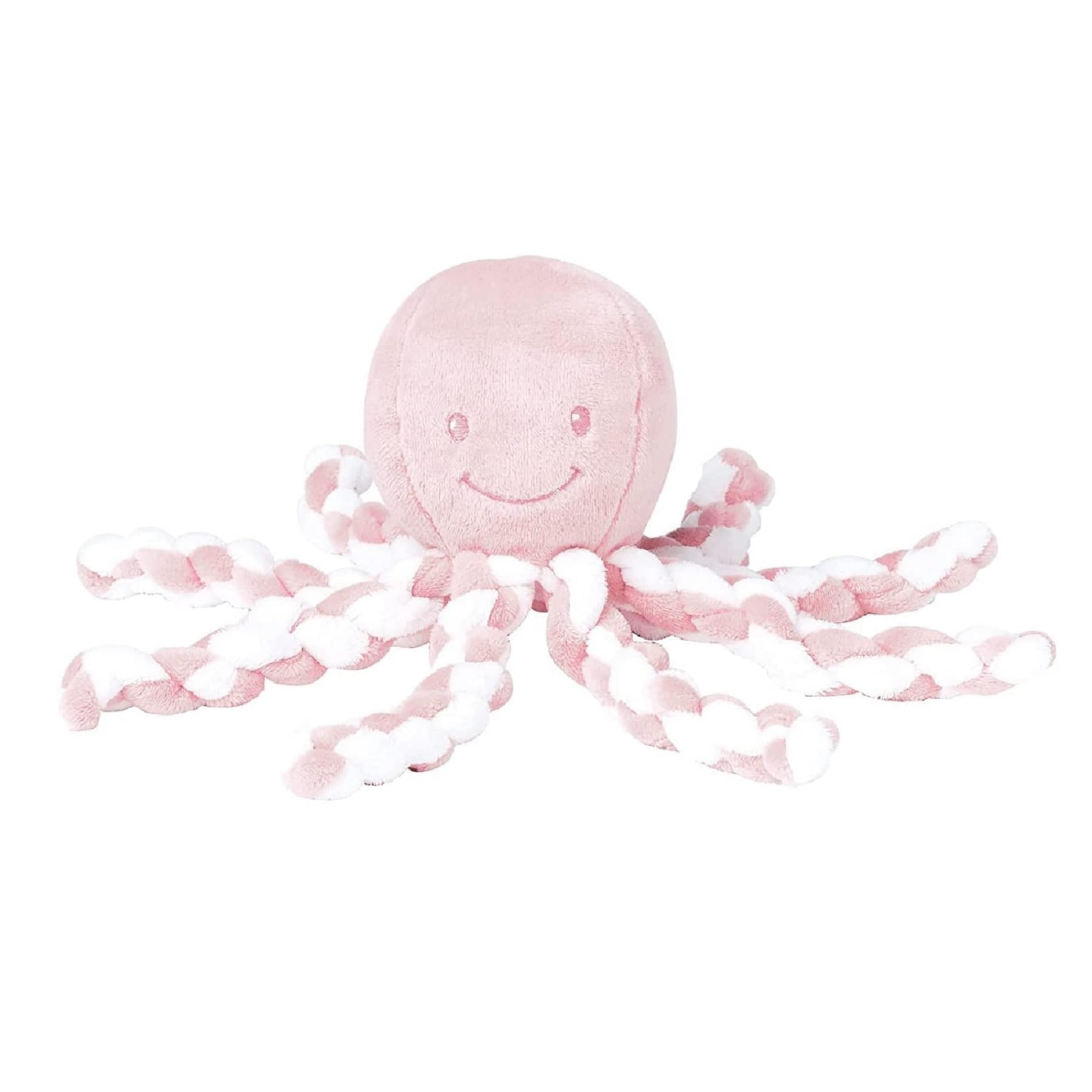 Nattou Octopus Soft Toy, for Newborns and Premature Babies, 23 cm, Pink/White, 878753
