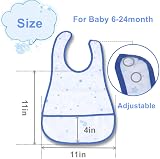 norinori Waterproof Baby Bib Feeding Adjustable Washable 0-36 Months Color1 view 5
