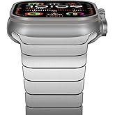 iiteeology Compatible with Apple Watch Bands 46mm/49mm/45mm/44mm/42mm/41mm/40mm, Luxury Stainless Steel Link Bracelet for Apple Watch Ultra 3/Ultra2/Series 1-11, 1 Bead