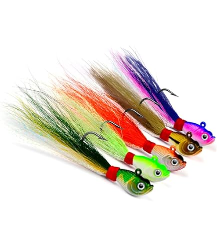 Berkley Fusion19 Bucktail Jig - 6 Oz, White Chartreuse, Saltwater Fishing Lure
