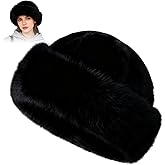 Women's Faux Fur Bucket Hat,Winter Plush Fluffy Furry Mink Hats,Warm Faux Fur Hats,Russian Beret