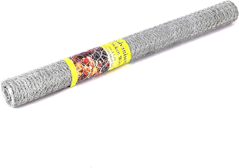 Warmiehomy Gardening Chicken Wire Mesh Fencing Garden Netting Rabbit Cat Pet Plant Protection Mesh Wire Roll Fence Outdoor Galvanised Netting Supplies 0 6x25m Garden Netting
