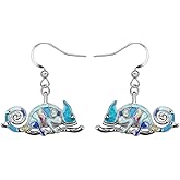 DUOWEI Cute Enamel Lizard Chameleon Earrings Dangle for Women Reptiles Jewelry Gifts