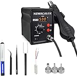 Hot Air Rework Station 500 ° C Soldering Station with Hot Air Gun Airflow Adjustable Desoldering Station for BGA IC Desolderi