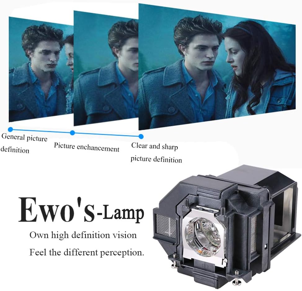 EWO'S Replacement Projector Lamp for ELPLP96 Epson Powerlite Home Cinema 2100 2150 1060 660 760hd VS250 VS350 VS355 EX9210 EX9220 EX3260 EX5260 EX7260 X39 W39 S39 109W V13H010L96 Lamp Bulb Replacement: Office Products