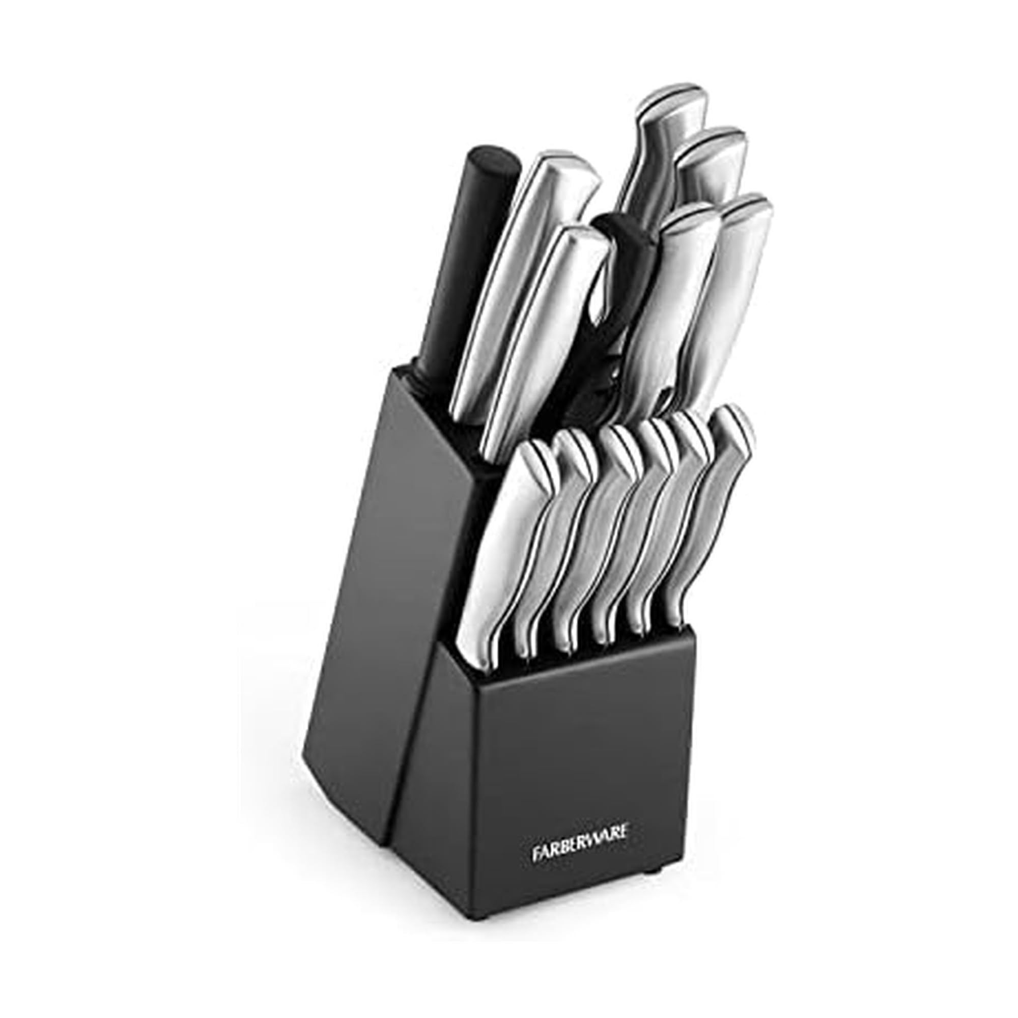 Modern matte black knife block