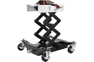 GarveeTech 450 LBS Low Profile Transmission Jack - Heavy-Duty Auto Repair Lift with 7-23 Inch Height Range, 2M Safety Straps 