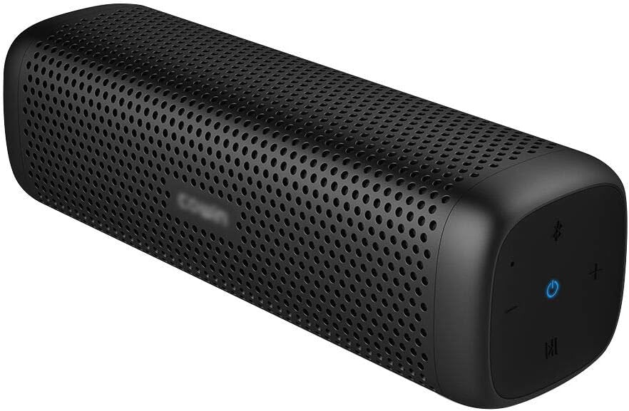 COWIN 6110 Bluetooth Speakers, Portable Wireless Speaker 4.1 with 16W Enhanced Bass, High-End Fashion Aluminum-Alloy Shell, TF Card Support - Black