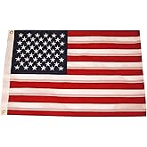TAYLOR MADE PRODUCTS Sewn American Flag for Boats, 20" x 30", Marine-Grade Nylon, Fade Resistant, Brass Grommets, Embroidered Stars and Stripes, Flag only - 2020109196