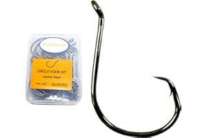 KUNSILANE Circle Hooks for Catfish Fishing Hooks Saltwater Freshwater 1/0-14/0 Octopus Hooks 50/100-Pack