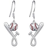 SVODEA Baseball Earrings for Women 925 Sterling Silver Softball Earrings Sports Jewelry Gifts for Women