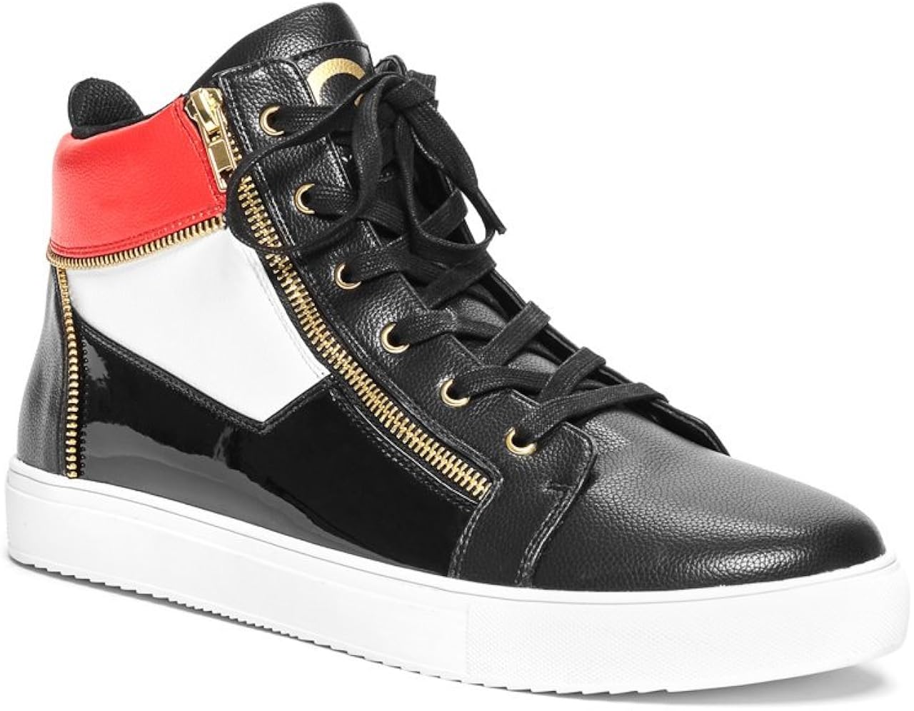mens high top sneakers with zipper