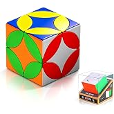 Arltoowaa Coin Cube, Acient Coin 2x2 Speed Cube, Stickerelss Six-Sided 2x2 Skewb Cube Puzzle Toy